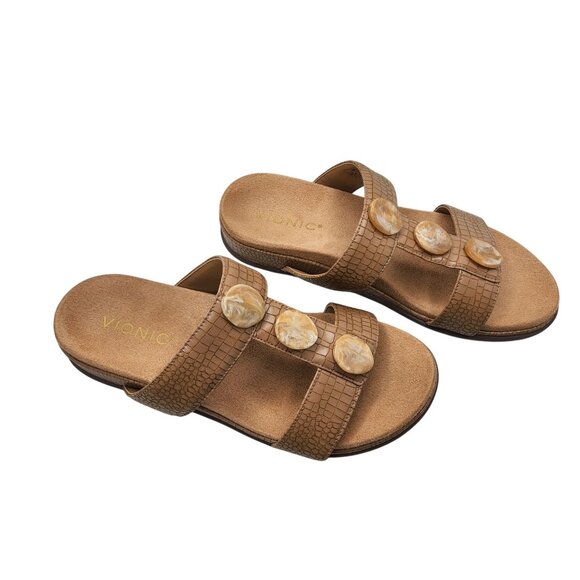 Vionic Womens Serra T-Strap Slip On Sandals - Picture 4 of 7